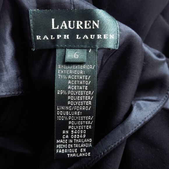 NEW Lauren Ralph Lauren Women’s Black Halter Dress Minimalist Eveningcore Size 6 - Picture 9 of 9